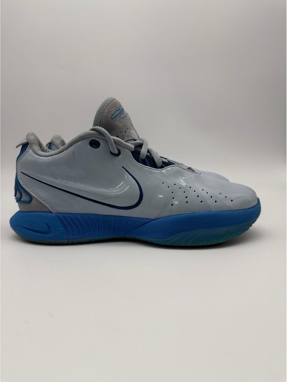 Nike LeBron 21 Blue Diver Mens Basketball Shoes Light Armory Blue Size 8 FQ4052
